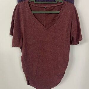 Maroon top
